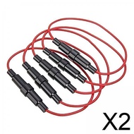 [Adepe] 2x 5 X Inline  Holders, 18 Gauge AWG Wire, Weatherproof Protection, 250 V, Easy to Use, 7 In