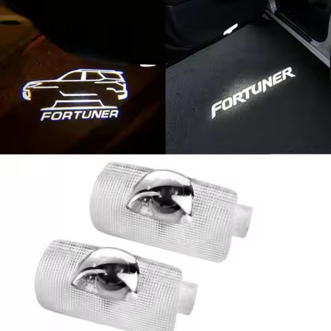 Car Door Projector LED Shadow Lights Lamp Car Accessories For Toyota FORTUNER AN150 AN160 2015 - 202