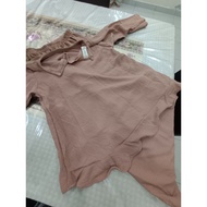 Rayyan Haya Preloved Raya Budak Stella Ruffle Kurung Kids Size XXL(Nude Coklat)