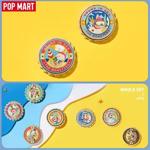 POP MART LABUBU THE MONSTERS Enchanted by the Seaside Senies-Fridge Magnet Mystery Box Genuine Blind