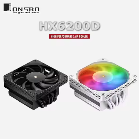 JONSBO HX6200D White/Black CPU Cooler Downward Pressure 6 Heat Pipe ARGB Air-Cooled Radiator For LGA