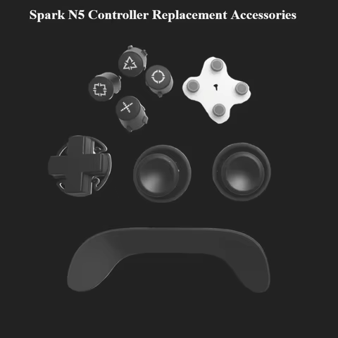 Buttons/Back Paddle/D pad/Joysitck Cap/Hall Effect joysticks For QRD Spark N5 Controller Replacement