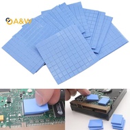 A&W 100Pcs 10*10*0.5mm Thermal Pad GPU CPU Heatsink Cooling Conductive Silicone Pad