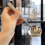 Germany 5A Food Grade 316 Stainless Steel Extra Thick Eating Spoon Round Spoon Restaurant High-End S