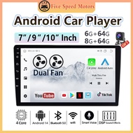 👍Dual Fan Car Android player Radio 7/9/10 inch 8+64G radio kereta CarPlay Android auto 4core soundst