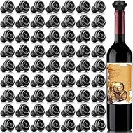 Wine Stopper Resealable Wine Pump Vacuum Stoppers Vacuum Wine Stopper Silicone Wine Saver Stoppers Practical Wine Saver Stoppers for Kitchen Supplies Wine Bottle Tools (100, Black)