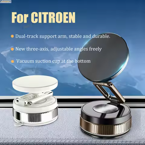 Car Vacuum Magnetic Phone Holder Foldable Rotatable Suction Cup Stand For Citroen C4 CACTUS C5 C4L D
