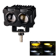 Lampu Sorot LED Sepeda Motor Lampu Kabut Sorot Rendah/Hi Warna Ganda untuk Mobil Truk SUV UTV 12V 24