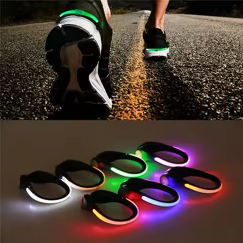Outdoor Running Light LED Luminous Shoe Clip Light Night Safety Warning Bright Flash Light Sport Bic