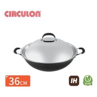 美亞 - (電磁爐適用) 36cm 有蓋陽極氧化易潔中式鑊 - CIRCULON (#89179)