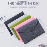 ROSEGOOD Felt Folder, With Buckle Felt Document Bag, Portable Large Capacity A4 Archive Folder File