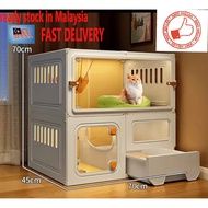 ready stock cat cage villa in door cat cage large xxl with  litter box sangkar kucing besar