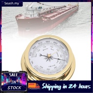 seashorehouse Sorandy 4.7 Inch Brass Barometer  Accurate Air Pressure Measurement with White Dial an