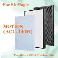 For SK magic MOTION Air Purifier Replacement HEPA Filter and Deodorizing Filter