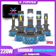 X-7SEVEN 220W 50000LM LED Headlight H4 Hi/Lo Beam H7 H11 9005 6500K CANBUS Anti-flicker For Car