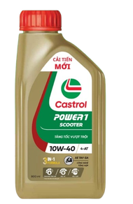 [HÀNG CHÍNH HÃNG] Dầu Nhớt xe tay ga Castrol Power1 Scooter 4T 10W-40 0.8L 1L - Mẫu Mới