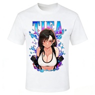 New 2026 Tifa Lockhart FF7 Retro T-Shirt-Waifu Final Fantasy 7 Loose Fashion For Men