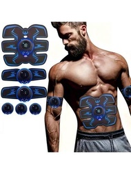 3入組腹肌訓練器,身體肌肉刺激器ems按摩裝置,適用於男女,緊實腹部,臀部和大腿 - Usb充電