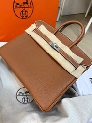 全新 Hermes Birkin 25 gold Togo Stamp K