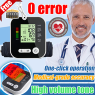 【0 error】Blood Pressure Monitor Digital Medical-grade accuracy Original Arm Blood Pressure Pulse Monitor High-volume voice 3 Color Display Powered Dual Use Battery / USB 5 Years Warranty
