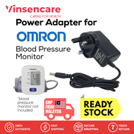 Vinsencare UK 3 Pin Power Adapter for Omron BPM Blood Pressure Monitor 欧姆龙血压计插头 for Omron HEM-7121 HEM-7120 SEM-1 JPN500 JPN600 JPN700 HEM-8712 HEM-6161 HEM-6221 Blood Pressure Monitor 6V 500ma AC DC Power Adapter Charger for OMRON Blood Pressure Monitor