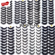 (BC) SKONHED 10 Pairs Handmade 3D Volume Mink Hair False Eyelashes / Natural Thick Long Eye Lashes /