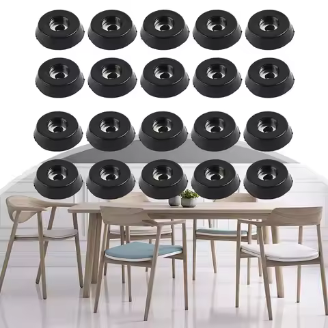 20Pcs Rubber Table Chair Furniture Feet Leg Pads Anti Vibration Feet Pads Tile Floor Protectors Furn