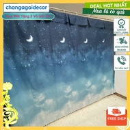 Ruffled sunshade curtain 1M6X1M/1M6X1M2/1M6X1M5/1M6X1M8/1M6X2M/1M6X2M2, galaxy model