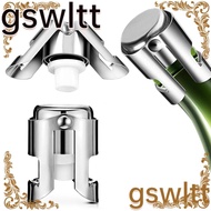 GSWLTT 2Pcs Champagne Stoppers, Stainless Steel Silver Wine Stopper, Reusable Easy to Use Keep Fresh Wine Saver Bar