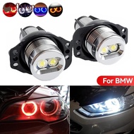 FLYTOP 2Pcs Car LED Angel Eyes Marker Light Bulbs Car Side Light Bright Headlights Replacement 6W Fo