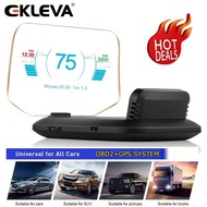 EKLEVA Newest Head Up Display OBD Car Electronics HUD Display Car Speedometers C1 Overspeed Warning 