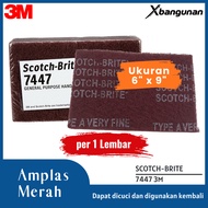 (per 1 sheet) Scotch-Brite Maroon general3m PURPOSE hand pad 7447 Sandpaper