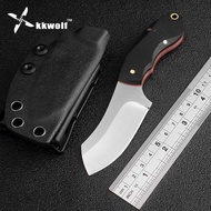 KKWOLF small fixed blade knife 9CR18MOV pocket knife CR 59HRC sharp