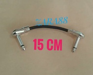 Kabel jumper efek gitar 15cm jack model pipih