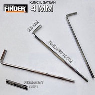 Kunci L Satuan FINDER 4MM KILAP Kunci L