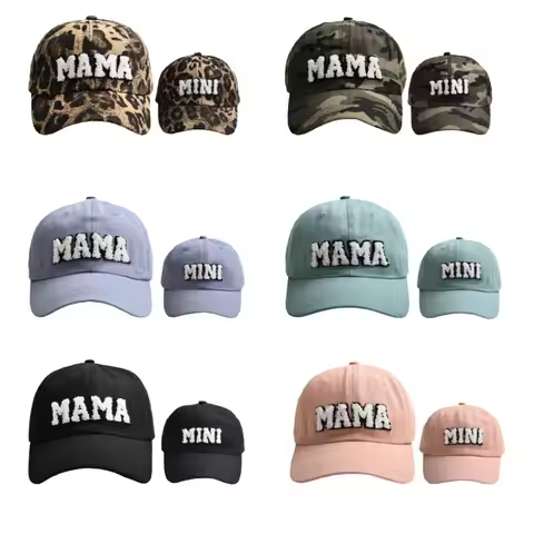 New Cool Mama Mini Women Children Kids Cap Sets Spring Summer Outdoor Lady Female Boy Girls Baseball