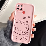 Case For Realme C12 C25 C25s Narzo 20A 30A 50A Three-Color Bear Milk Tea Phone Silicone Shockproof