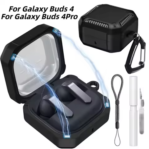 for Samsung Galaxy Buds 4 / Buds 4 Pro Magnetic Locking Lid Protective Case Earphone Accessories for