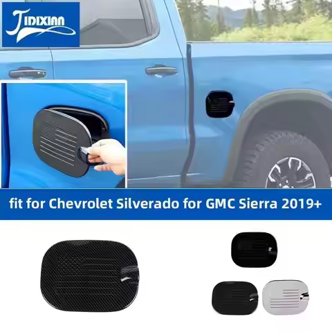 JIDIXIAN Fit for Chevrolet Silverado for Gmc Sierra 2019-2026 Car Fuel Tank Cap Decoration Cover Ext