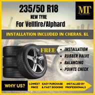 235/50 R18 [Free Installation Provided] New Tyre for Vellfire, Alphard Michelin, Continental, Minerv