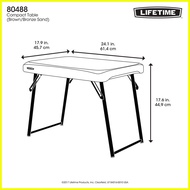 ➔ ⇧ ◵ Lifetime Companion Table - Brown