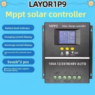 LAYOR1P9 MPPT  Controller, Protects Battery 12V/48V Battery Charger, Useful Digital Display 60A 80A 