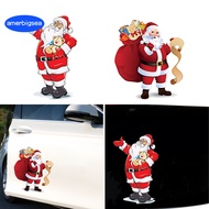 [AME]D-1010 Car Decal Santa Claus Pattern Gift Christmas Rear Window Sticker for Vehicle