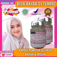 DS WHITE BELI 1 GRATIS 1 PEMUTIH BADAN DAN WAJAH GLUTAWHITE SKIN 60 Kapsul full Pemutih Kulit GLUTAW