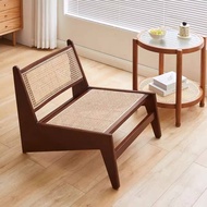 Rattan Woven Lounge Chair Solid Wood Lazy Chair Leisure Single Nordic Sofa Chair Kangaroo Chair Balc