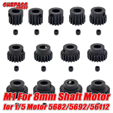 Surpass M1 8mm 13T 14T 15T 16T-20T 20T-25T 26T-30T 31T-49T Pinion Motor Gear for 1/5 RC Car ARRMA 4W