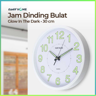 COD Jam Dinding Bulat Quartz Luminous Glow in The Dark 30cm / Jam dinding tempel tembok jumbo keren