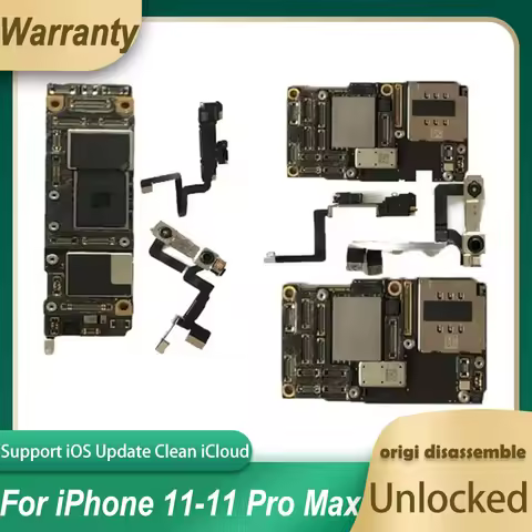 Free Shipping Full Tested Motherboard For iPhone 11 Pro Max 64GB 256GB Mainboard With Face ID Clean 