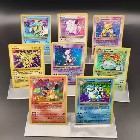 DIY 1999 Pocket PKM PTCG Card GAME 1ST EDITION Charizard Venusaur Blastoise Mewtow Gyarados English 