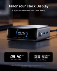 Anker Prime 250W USB-C Charger Ultra-Fast 6-Port GaN Charging Station 2.26" LCD Display and Smart Co